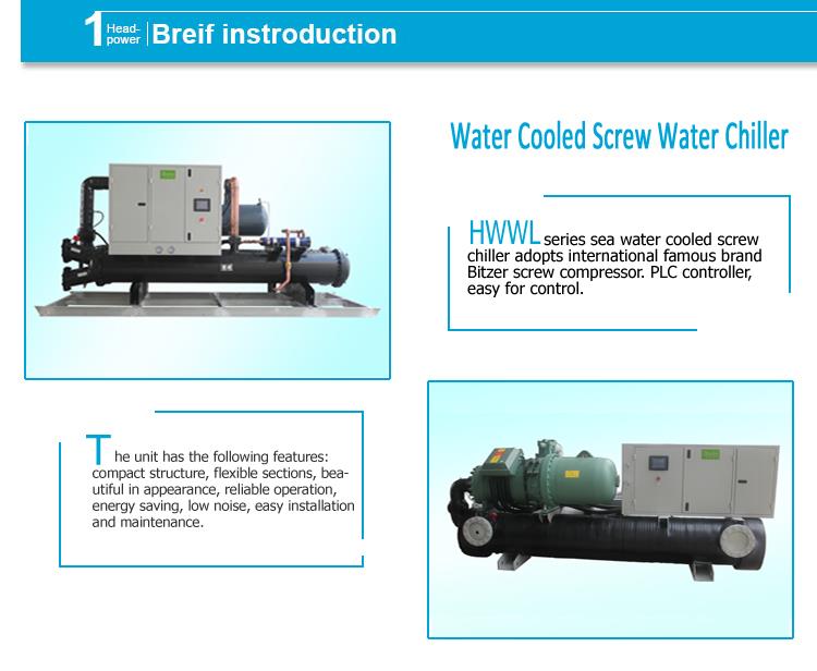 60tons Water Cooled Screw Chiller