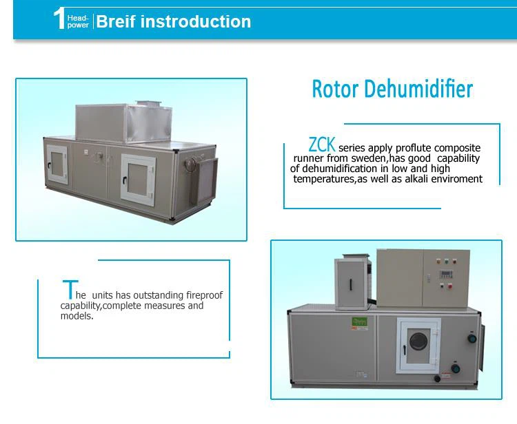 1500cmh rotor dehumidifier